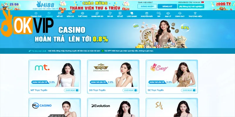 Top 3 sảnh cược HOT nhất trong phần HI88