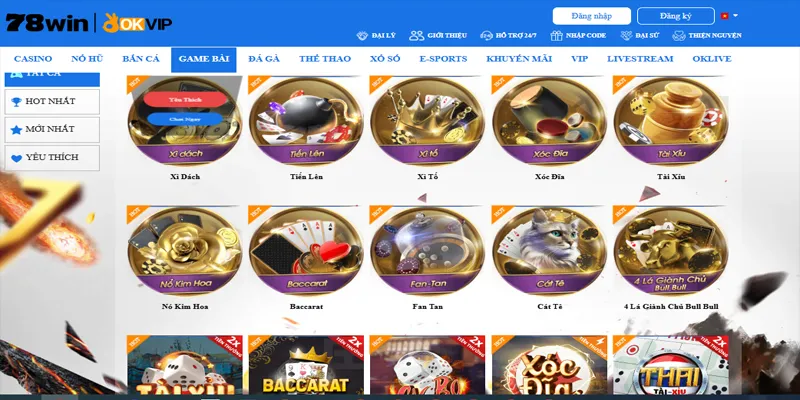 78WIN sảnh game bài với nhiều món thưởng siêu khủng